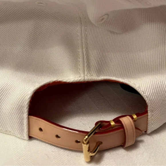 Louis Vuitton Orange and White Monogram Cap - Picture 5 of 6